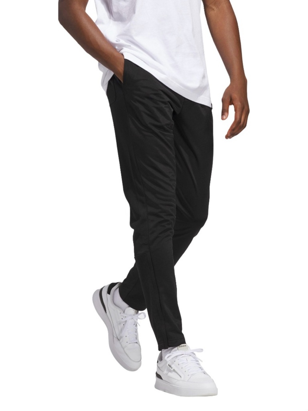 Adidas Tricot Track Pants
Black Athletic Tapered
Leg Zip Ankle Men’s Medium. NWT
